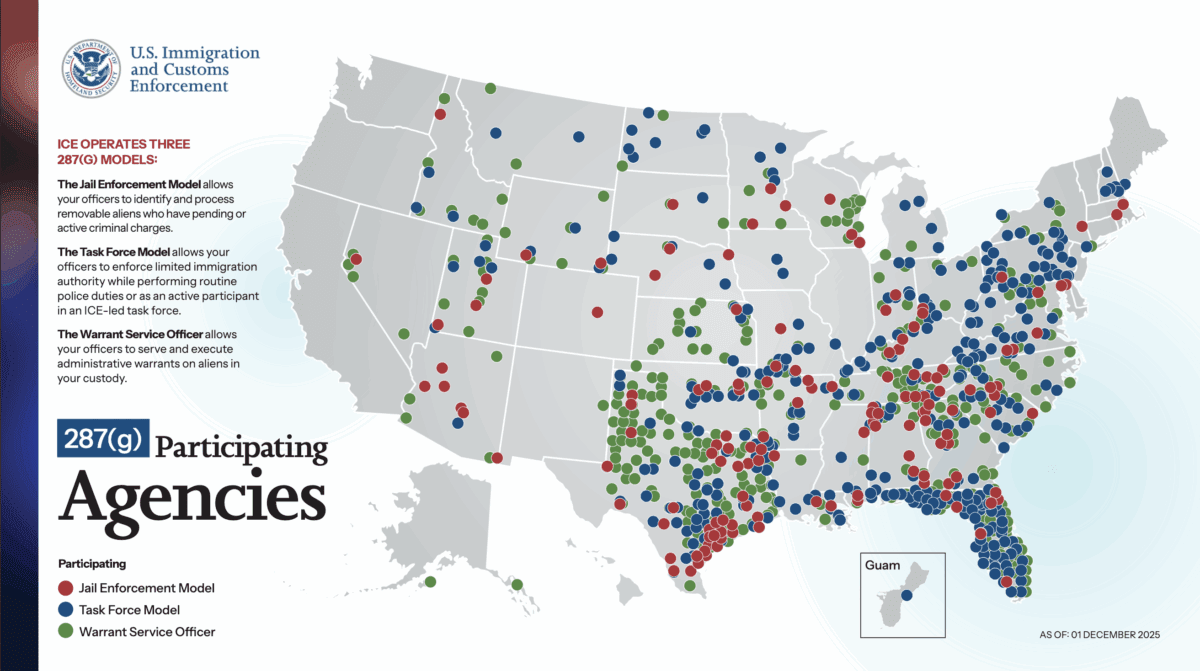 The White Supremacist Origins of the Constitutional Sheriff 7 287g participant map - Bucks County Beacon - The White Supremacist Origins of the Constitutional Sheriff